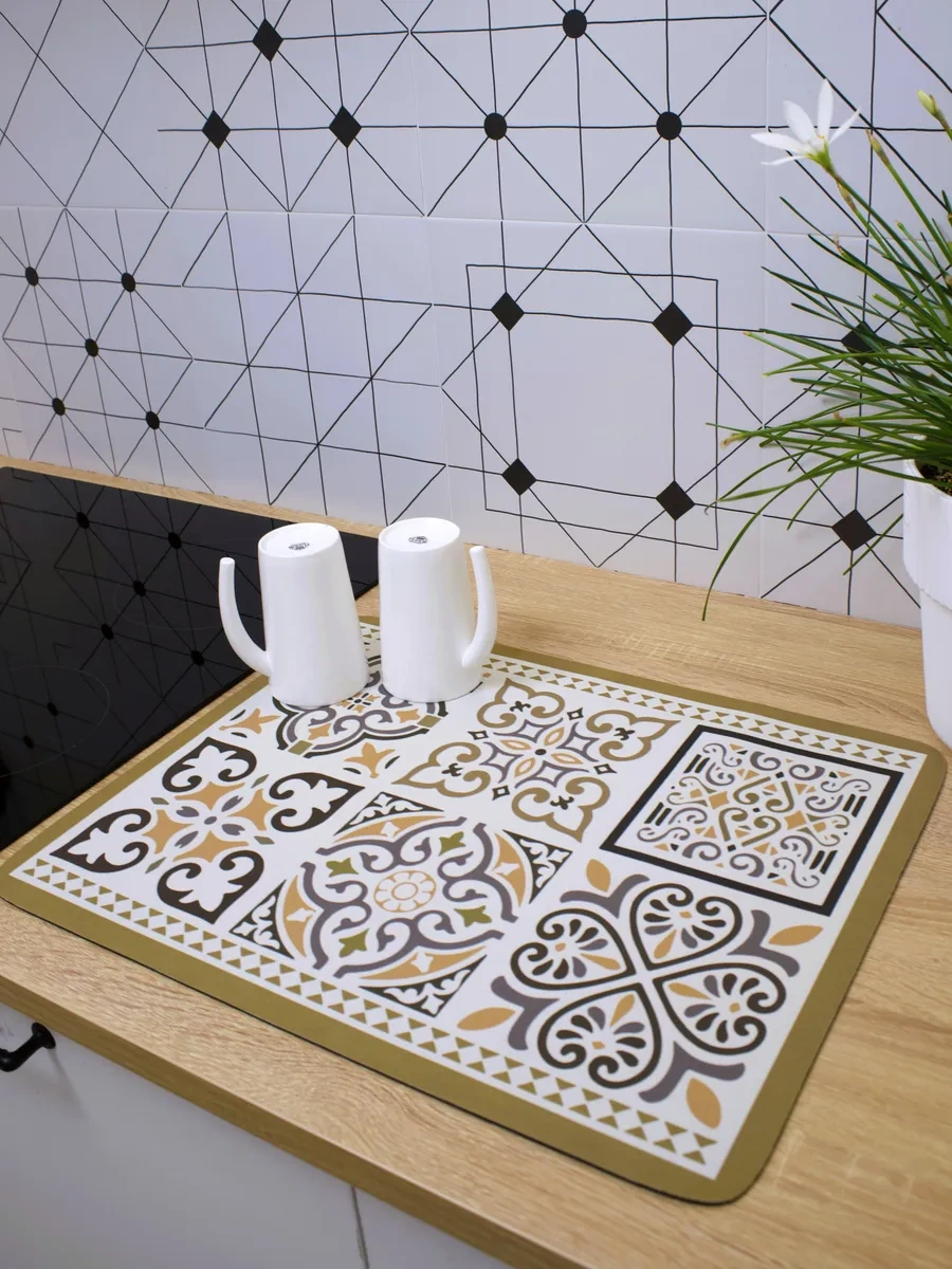 Kenıka 40x50 Emici Nano Bulaşık Kurutma Matı 388769267 Yeşil