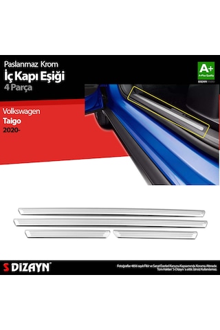 S-Dizayn VW Taigo Krom İç Kapı Eşiği 4 Prç. 2020 Üzeri