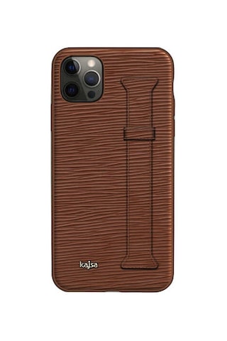 Kajsa Apple Uyumlu iPhone 12 Pro Max Kılıf Kajsa Wave Pattern Handstrap Kapak ZORE-218970