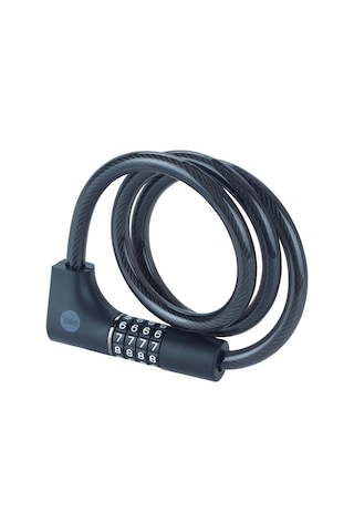 Yale Essential Kablolu Bisiklet Kilidi 1000mm Şifreli Ve Anahtarlı Ycc0121002 Gri - Siyah