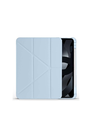 Apple Uyumlu iPad Air 10 9'' 2022 2020 Üçgen Katlanabilir Kalem Şarj Bölmeli Standlı Kılıf Kapaklı