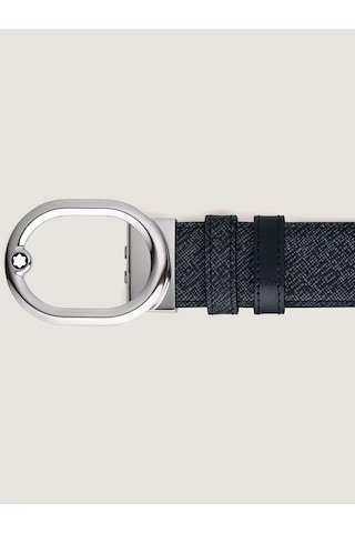 Montblanc Sartorial Lovale 35 Mm Çift Taraflı Deri Kemer 221025 Lacivert