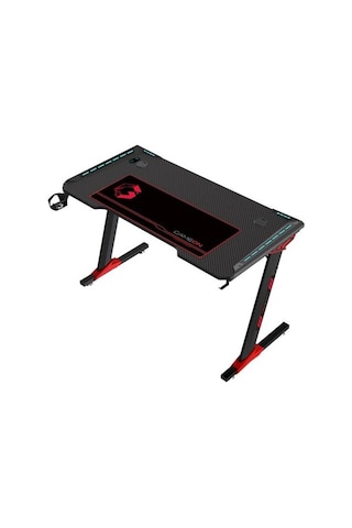 Raptor Il Serisi Z Şeklinde Rgb Akıcı Işıklı Oyun Masası Boyut: 140-60-72 Cm , 800 300 3 Mm - Fare Beyaz