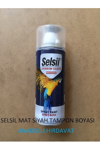 Selsil Sprey Tampon Boyası Mat Siyah Boya 400 ML