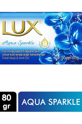 Lux Sabun Mavi 80 Gr Aqua Sparkle 6 Adet Sabun Saç Fırça Tarak