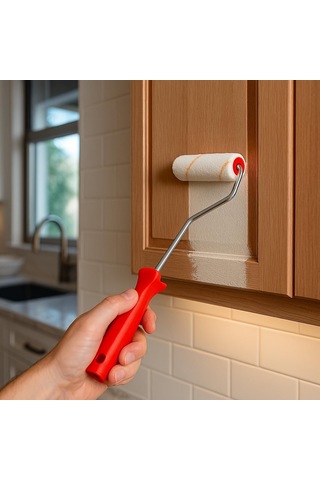 25-20-10 Cm Boya Rulosu Geniş Yüzeyler İçin Profesyonel Rulo Fırça, Ergonomik Saplı Ve Dayanıklı Metal Göv