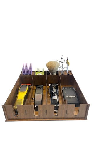 Ahşap Profesyonel Kuaför Berber Malzeme Organizeri