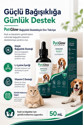 Buradabulabilirsin Patiglow Kedi Ve Köpek Bağışıklık Destek Damlası 50 Ml Bbz