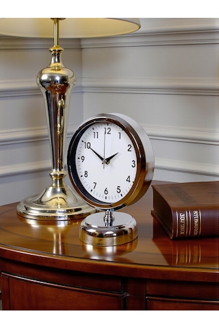 Noble Time 25 X 20 Cm Metal Krom Masa Saati Renkli