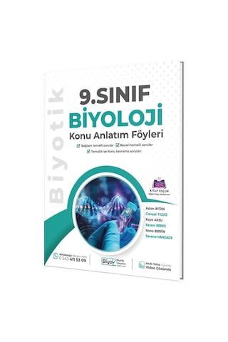 Biyotik Yayınları 9.sınıf Maarif Model Biyoloji Konu Anlatım Föyleri Ve 9.sınıf Maarif Model Biyoloji Soru Bankası Set 2 Kitap