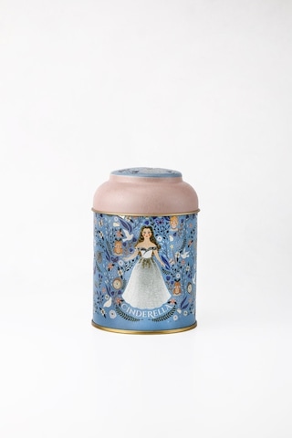 Fairytale Cinderella Desenli Yuvarlak Metal Saklama Kabı, 9 X 11 Cm, 0,6 Lt Desenli