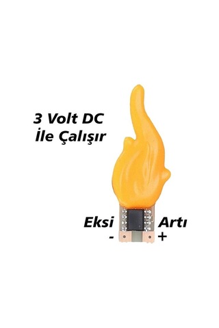 Pm-17939 3volt Cob Led Flaş Mum Sarı