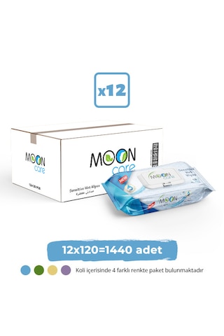 Mooncare Sensitive Islak Havlu 12 x 120 Yaprak