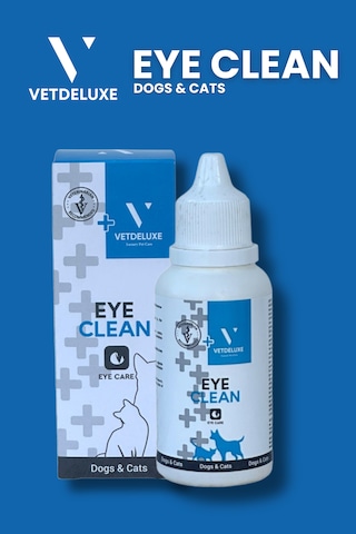 Vetdeluxe Eye Clean Losyon Kedi Köpek Gözyaşı Lekesi ve Çevresi Temizleme 50 ML