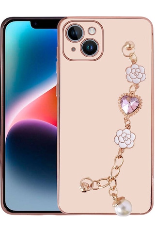 Zore Apple Uyumlu iPhone 15 Plus El Tutamaçlı Kamera Korumalı Taka Silikon Kılıf-p Pembe