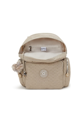 Kipling Kıplıng City Zip S Küçük Boy Sırt Çantası Bej Glorıous Beıge Sılver Bej