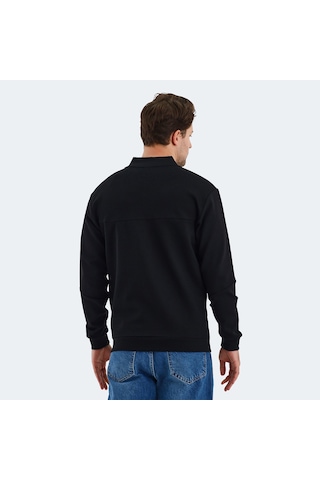 Slazenger VLAD Erkek Cepli Fermuarlı Siyah Sweatshirt