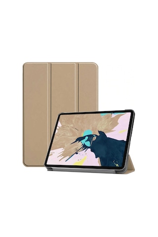 Fuchsia Apple iPad Pro 12.9 2020 İle Uyumlu Smart Cover Standlı 1-1 Kılıf Diğer