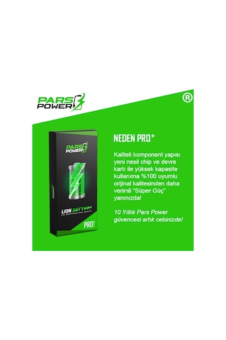 Pars Power 1810 mAh Apple Uyumlu iPhone 6s Kapasite Batarya