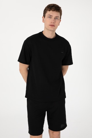 U.S. Polo Assn. Erkek Comfort Fit Bisiklet Yaka Siyah Tişört 50308814-VR046