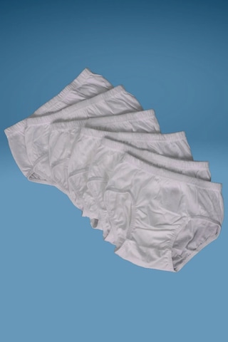 Faal 325x6 Erkek Çocuk 6'lı Penye Süprem Slip Külot-beyaz Beyaz
