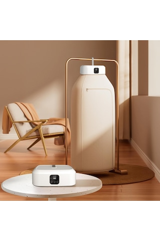 Mioji Mio UV100X Yeni Nesil UV Işıklı Portatif Askılı Katlanabilir Çamaşır Kurutma Makinesi Beyaz