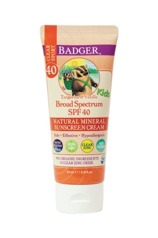 Badger Clear Sport Mandalina ve Vanilyalı Çocuk Güneş Kremi SPF 40 87 ML