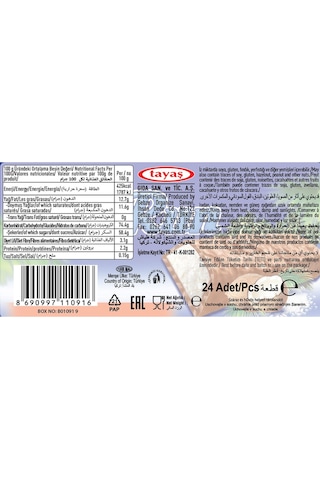 Tayaş Cocorun Sütlü Hindistan Cevizli Nuga Bar 24 x 20 G