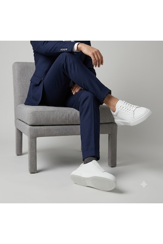 Kindep Sneakers İç Dışı Hakiki Deri Günlük Erkek Ayakkabı Beyaz