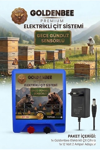 Goldenbee Start Kit Elektrikli Çit Sistemi Domuz Ve Ayı Kovucu Adaptörlü Model Set-100