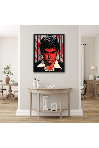 Kırmızı Gangster Portresi Metal Tablo 40x50 Cm Çok Renkli Kırmızı Gangster Portresi Metal Tablo 40x50 Cm Çok Renkli