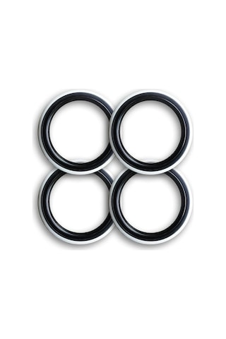 Teamcar Oto Lastik Yanağı Siyah Beyaz 13 Jant 4 Adet Yanak N11.457