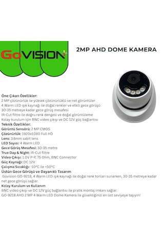 32 Li 2mp Full Color 3.6mm Lens 1080p Fullhd Warmled Ahd 32 Kanal Dome Set