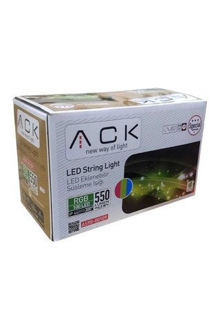Ack Led String Light Eklenebilir Led Süsleme Işığı Rgb 10 Mt Yeşil Kablo RGB