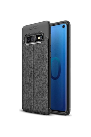 Galaxy S10 Plus Kılıf Zore Niss Deri Desenli Silikon Kılıf