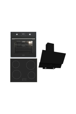 Termikel BO O64D5C B + BH B64E1 B + CH C6532C BB Siyah Ankastre Set