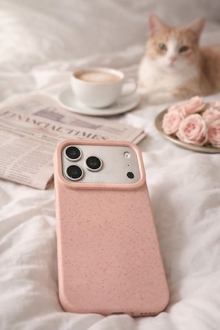 Apple Uyumlu iPhone 17 Pro Max Darbeye Dayanıklı Silikon Telefon Kılıfı Pembe