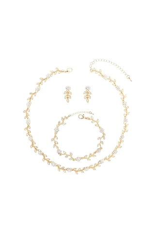 Avusturya Kristal Yapay Elmas Gerdanlık Kolye Kolye Ucu Küpe Zincir Bilezik Takı Seti Gelin Nedime Balo Kostüm Aksesuarları Kadınlar İçin Uygundur Diğer