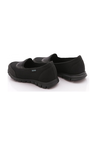 King Paolo B5044 Kadın Krakers Keten Comfort Babet Siyah