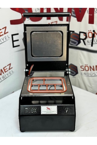 Sönmez Manuel 6 Bölmeli Kahvaltı Tabağı Kapatma Makinesi Black