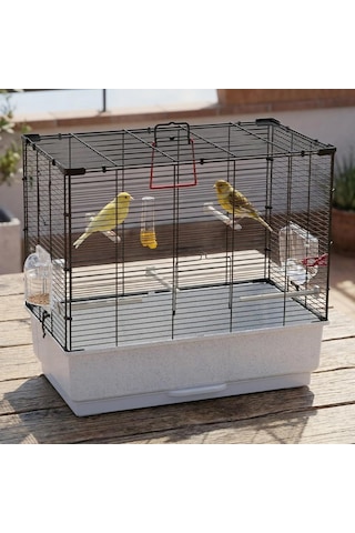 52003817 Vogelheim Rekord 4, Muhabbet Kuşları İçin, Komple Donanım, Ölçüler: 60 X 32,5 X 57,5 Cm, Siyah