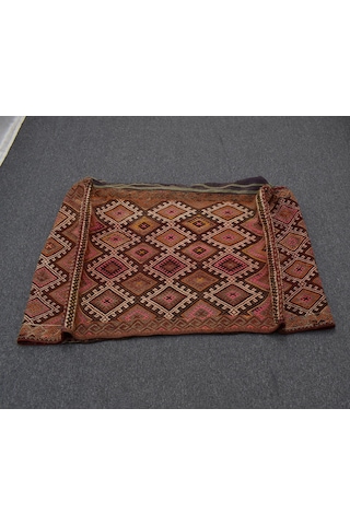 Zehra Abla Halı Antika El Dokuma Büyük Boy Kağızman Nadir Beşik Yün Kilim 6956 Çok Renkli