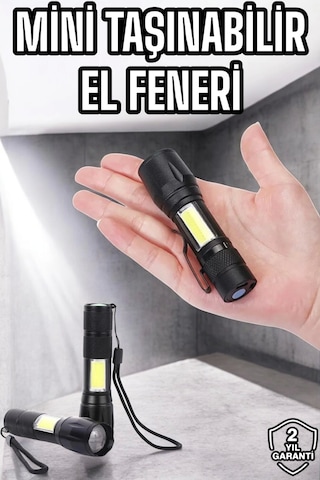 Işıldak El Feneri Kamp Lambası Mini Taşınabilir Acil Durum Lambası Fener Led Işık