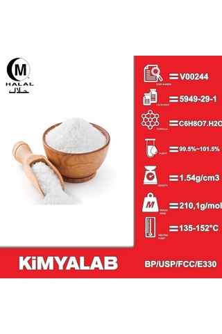 Kimyalab Sitrik Asit Monohidrat E330 1 KG