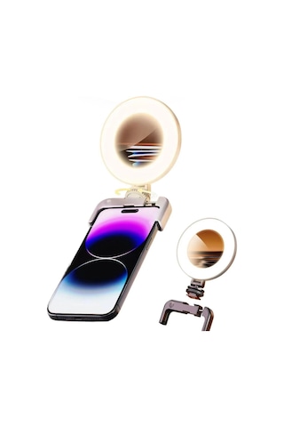 Şarjlı Led Halka Işık 3 Mod Işık, Telefon Tutuculu, Masa & Tripod Uyumlu