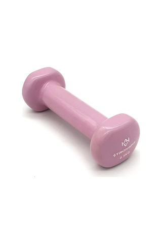 Alin Sport Vinyl Kaplı Dambıl 0.5 Kg Fitness, Pilates Ve Ev Egzersiz Ağırlığı Pembe