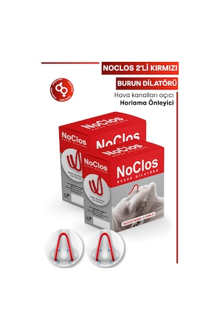 Noclos Nefes Açmayı Destekleyen Burun Dilatörü- Kırmızı 2'li