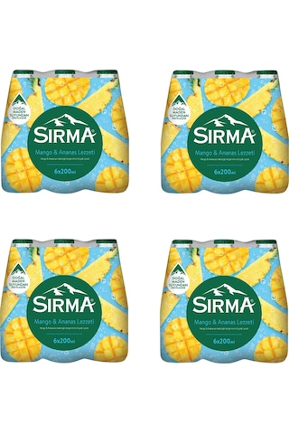Sırma Mango & Ananas Aromalı Doğal Maden Suyu 200 Ml X 24 Adet