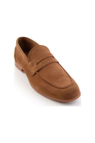Taba Hakiki Deri Erkek Loafer Ayakkabı E01549024402 Taba