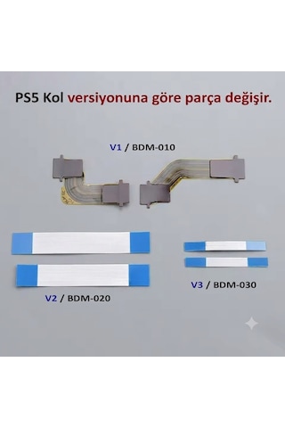 Ps5 L1 L2 R1 R2 Tetik Flex Kablo Seti V2 Uyumlu Bdm-020 Yedek Parça Siyah